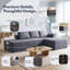 3 Seater Corduroy Sectional-53277953