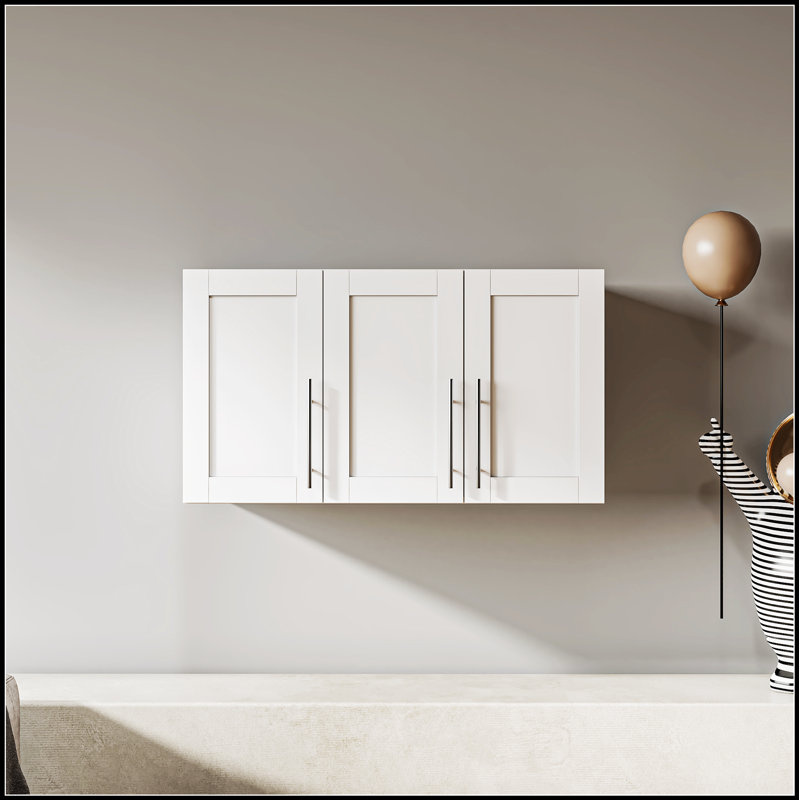 Stackable Wall Mounted Storage Cabinet, Ample Space and Durable Design for Home Organization