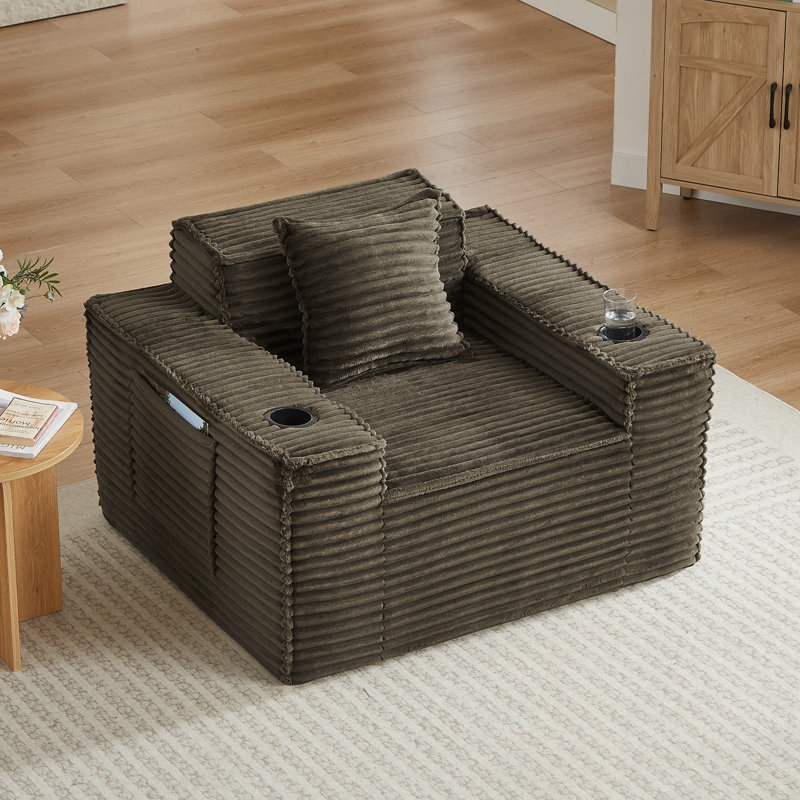 PYRMONT avec coussin et coussin moelleux, Brun