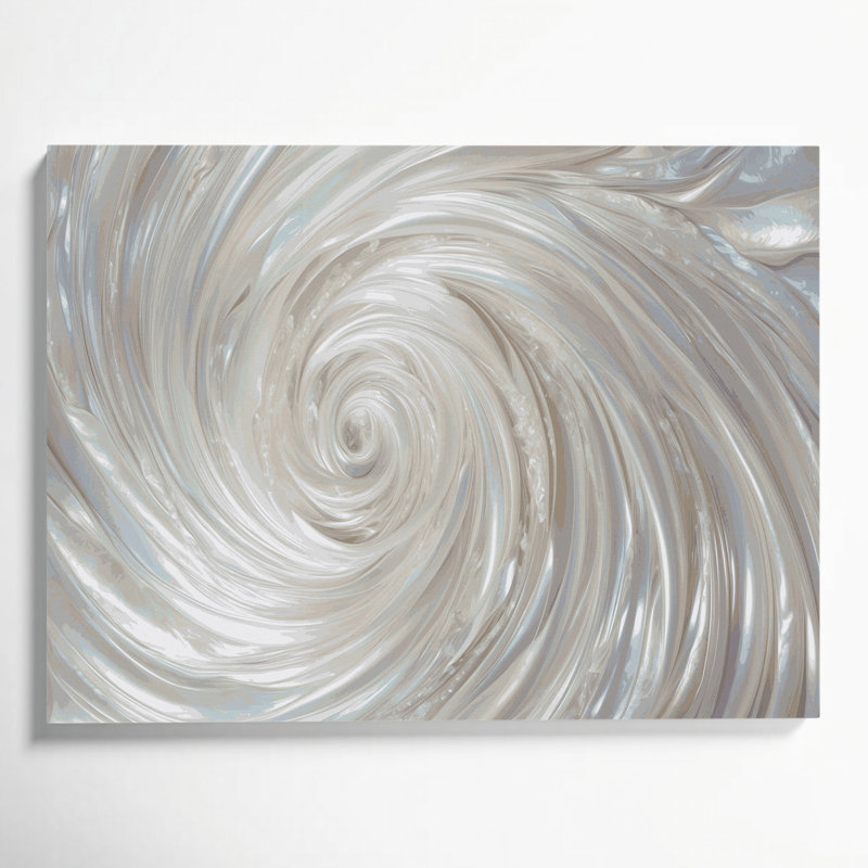 «Lyrical Abstraction 40», art mural sur toile grise, H 20 po x l 30 po