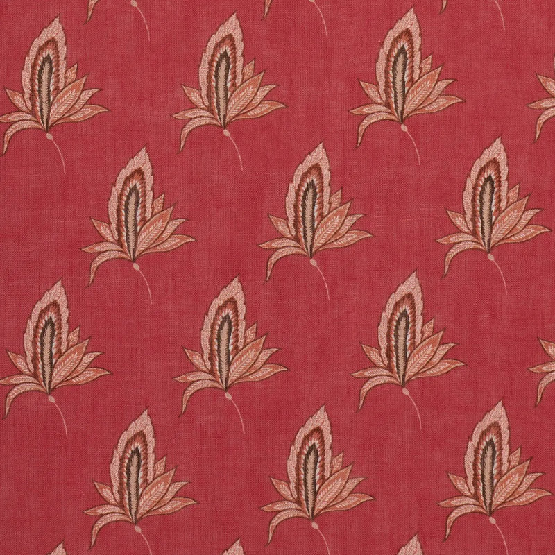 Schumacher X Laura Gonzalez Bangalore Imagination Fabric, Red