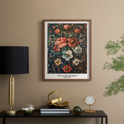 WM MORRIS Series XV Framed Print - Solid Wood