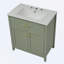 Meuble-lavabo de salle de bain avec lavabo en céramique, séparateur escamotable et tablette multifonctionnelle