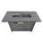 25''H X 42''W Steel Propane Fire Pit Table, 50000 Output, 8 Hours Burn, Push-Button Ignition, Grey With Lid Grey, Stainless Top