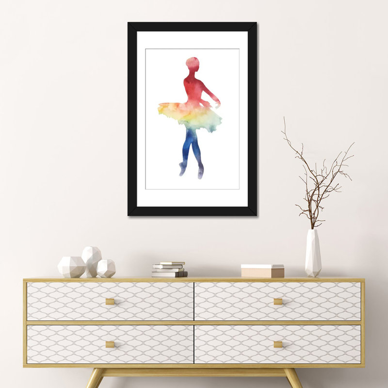 « ballerine beam iv », impression sur toile tendue, H 32 po x l 24 po x P 1 po, Papier d'art encadré noir, Blanc