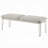 Boucle Upholstered Bench With Acrylic Legs In Light Gray