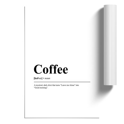 Dictionary Coffee - Frameless Print