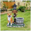 Décoration de jardin pour chien assis Akita