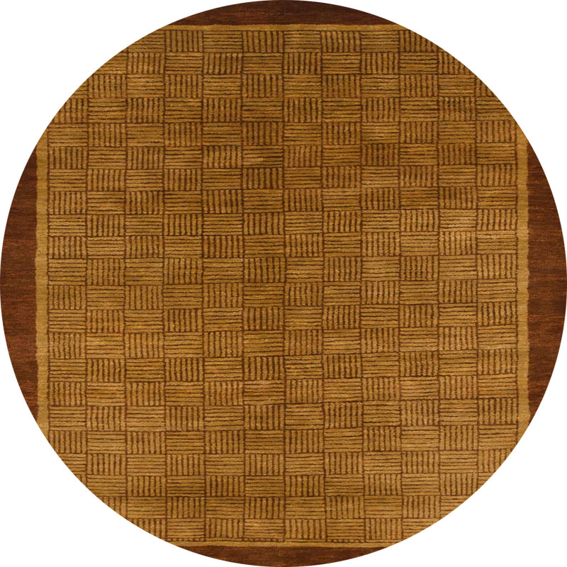 Wool Abstract Indoor Rug, Round 8'