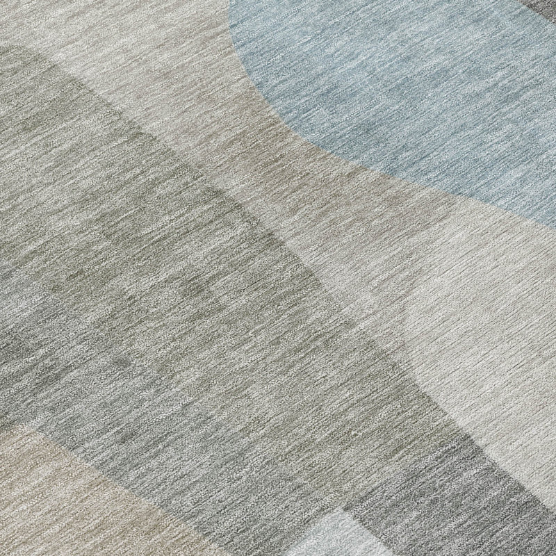 Machine Washable Indoor/Outdoor Kerwin ACN2376 Abstract Rug, Rectangle 9' x 12'