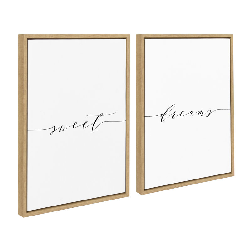 «Sweet Dreams» par Maggie Price of Hunt and Gather Goods, ensemble d'art mural sur toile encadrée