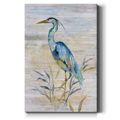 Blue Heron II - Wrapped Canvas Print