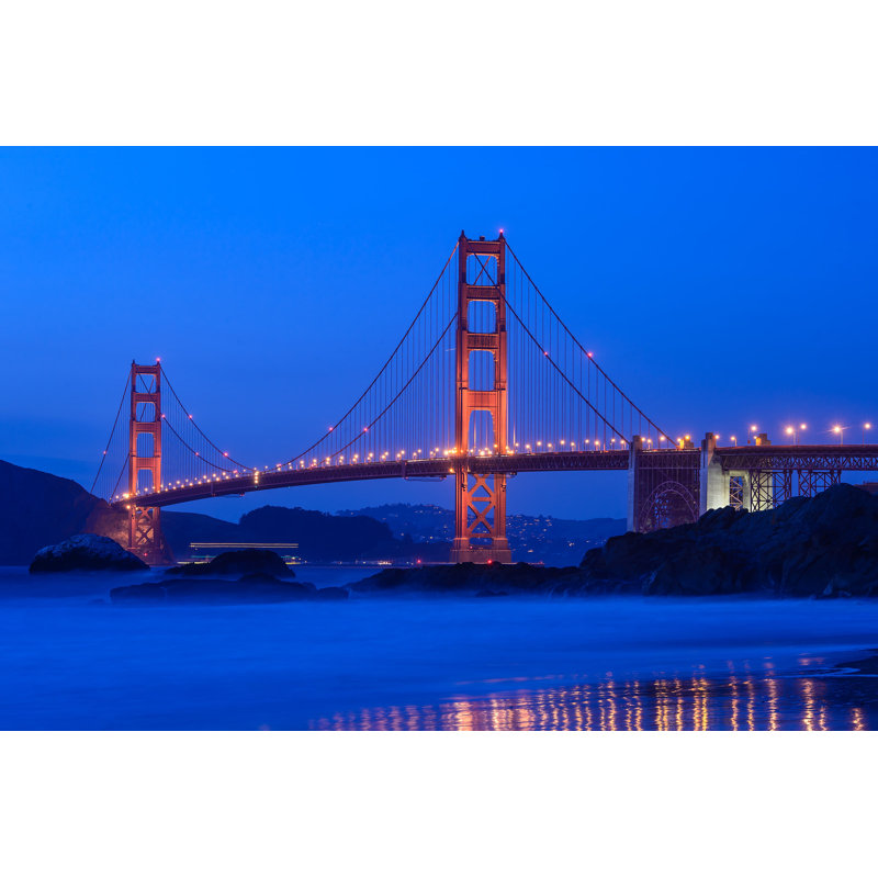 «Golden Gate Bridge at Dusk», art mural sur toile