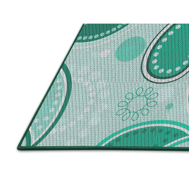 Tapis vert tissé à la machine, Rectangle 5 pi x 8 pi