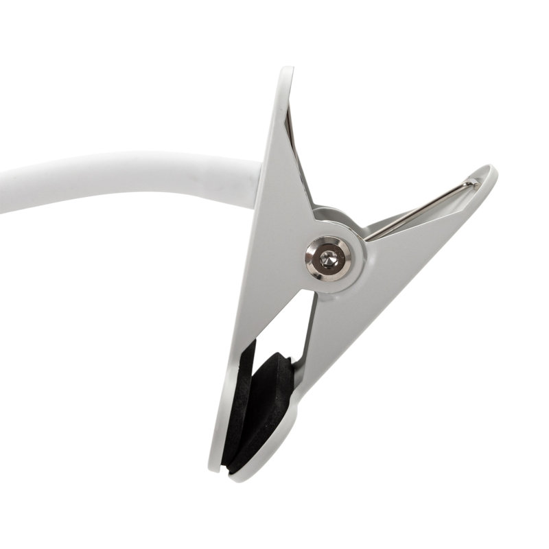 Rechargeable 3 Speed Clip-On Fan With LED Dimmable Ring Light By, White