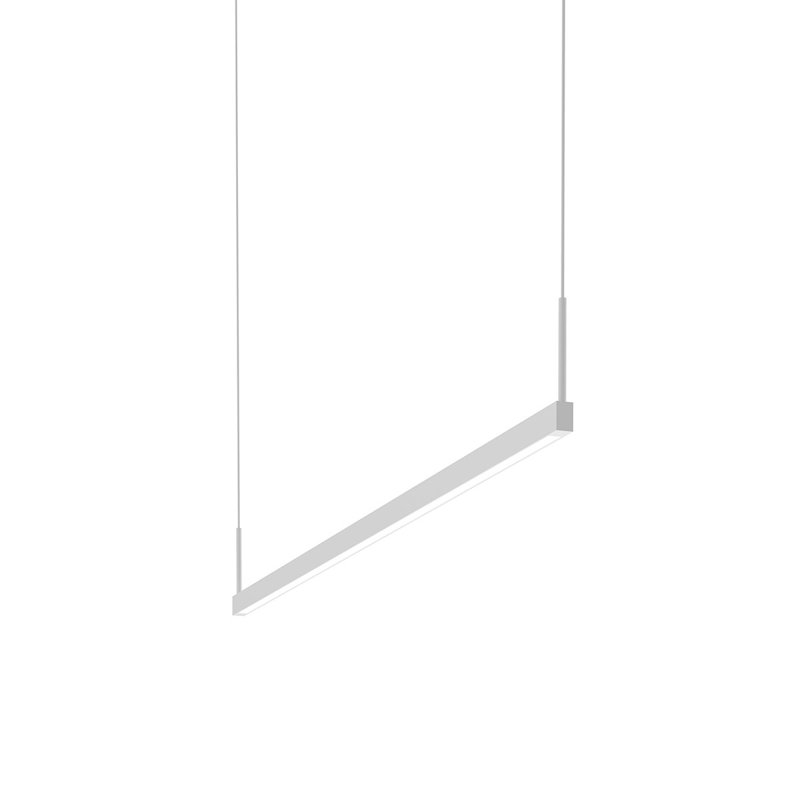 Luminaire suspendu à une face DEL Thin-Line, Blanc satiné, 3000 K, H 5 po x l 36 po x P 0,75 po