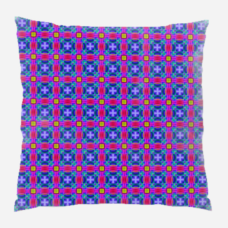 Geometric Microsuede Reversible Throw Pillow