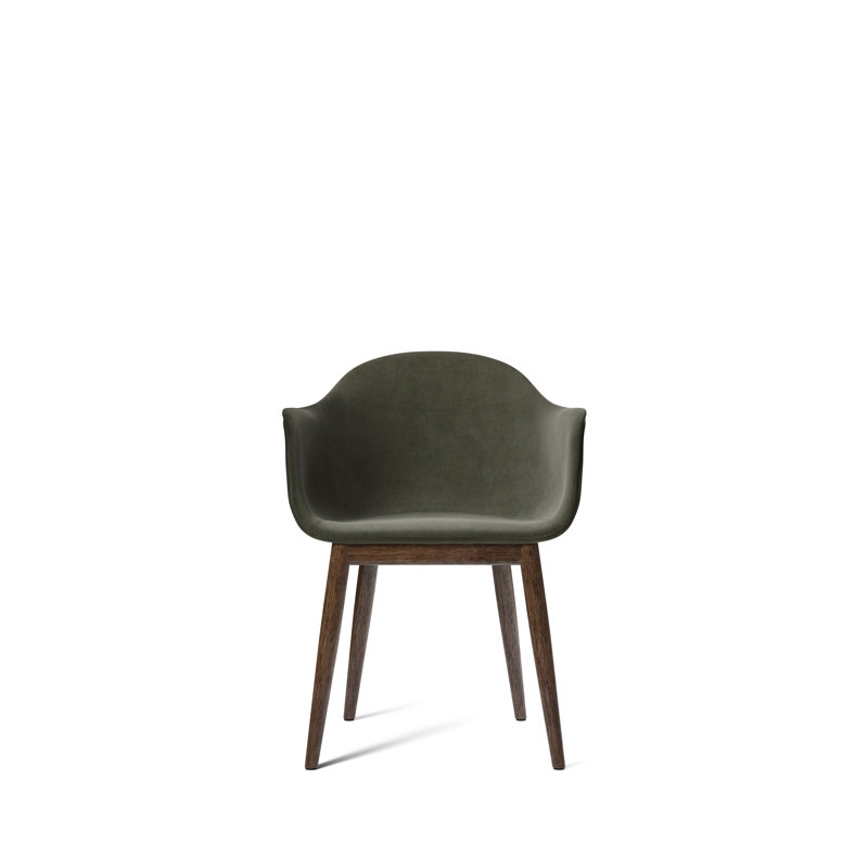 Harbour Upholstered Arm Chair, Dark Stained Oak, Fiord 2 961 Wool