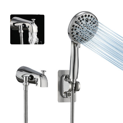 Wall Tub Spout with Diverter and Handshower