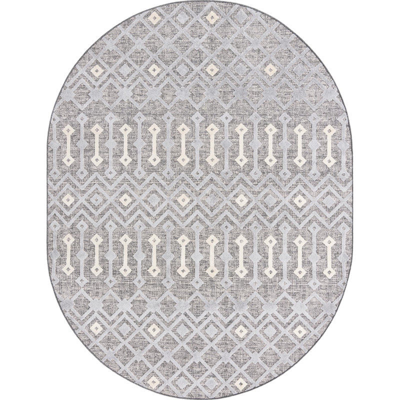 Breyer Abstract Indoor Rug, Oval 4' x 6'