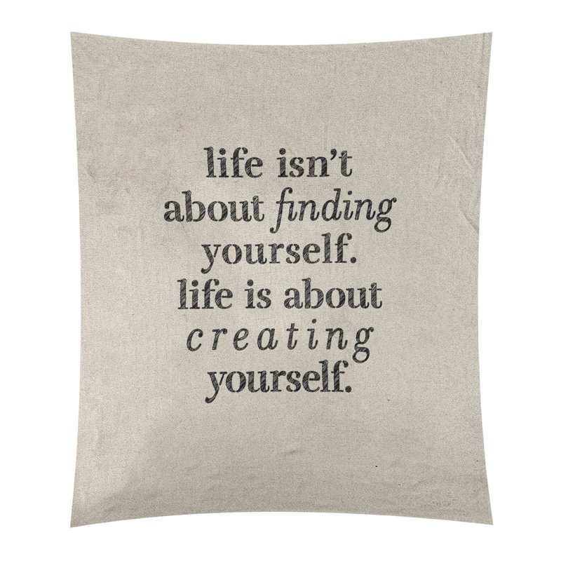 Tapisserie en polyester à créer vous-même quote, H 27,5 po x l 37,5 po, Blanc / noir
