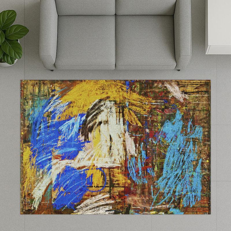Abstract Area Rug, Rectangle 140 x 200 cm