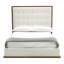 Ensemble de chambre à coucher 4 pièces en cuir Vegan + noyer Amberlie-1792261710
