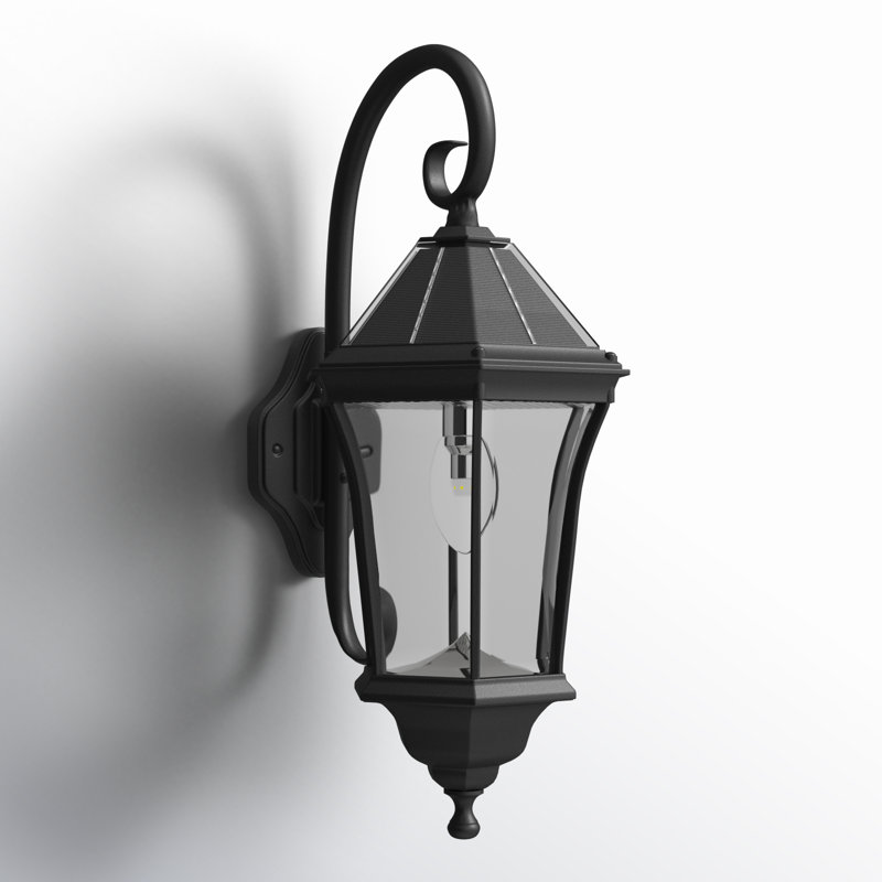 Aniha Solar Wall Sconce Lantern with Warm White LED Bulb