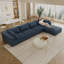 Canapé de 157,6 po Cloud, tissu en velours côtelé, sièges profonds, conception à deux couches, coussin amovible, sans assemblage, combinaison à faire soi-même pour le salon, la chambre à coucher, la salle de conférence, un appartement-653324312