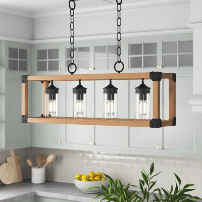 Lustre carré / rectangulaire à 4 lumières à îlot de cuisine l 31,7 po Lucerne