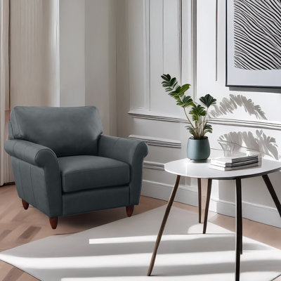 Chaise en cuir véritable Buxton