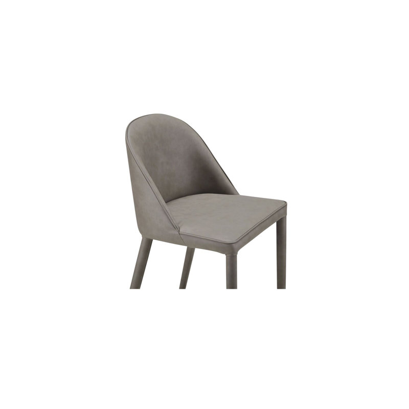 Burton Counter Stool Grey Vegan Leather, Grey