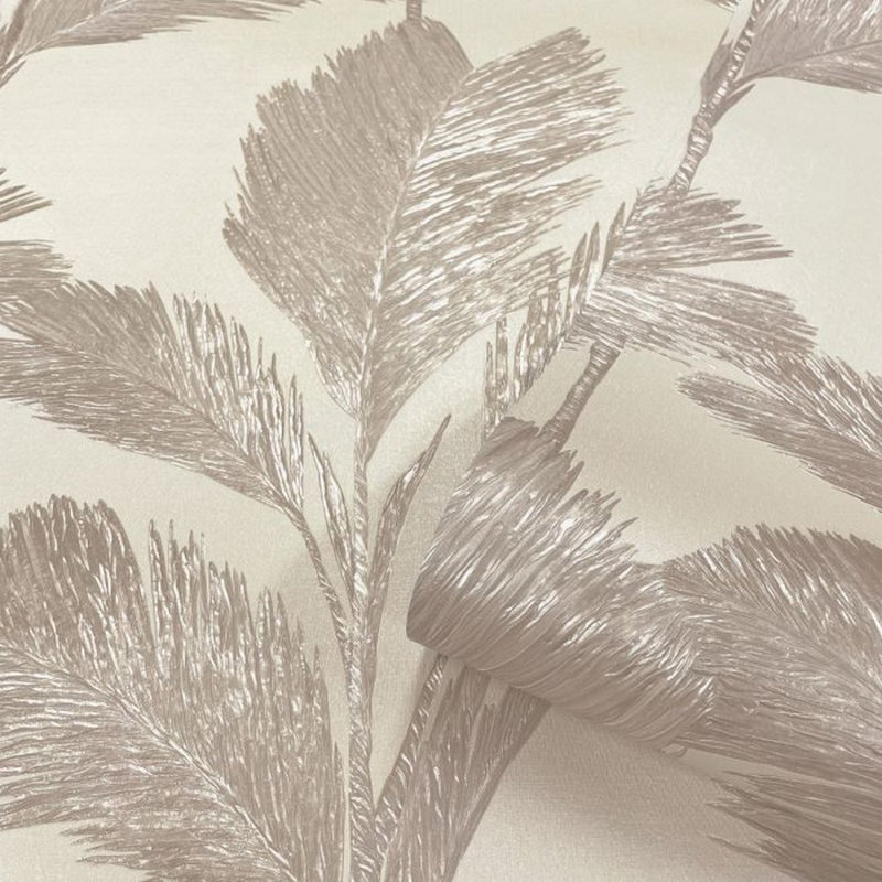 Abbaigh 10m x 53cm Matte Wallpaper Roll, Cream/Soft Gold