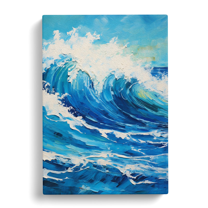 Ocean Expressionism Art - Wrapped Canvas