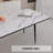 47" Expandable To 63" " Mdf Square White Marble Patterned Dining Table, Modern Industrial Kitchen And Dining Table