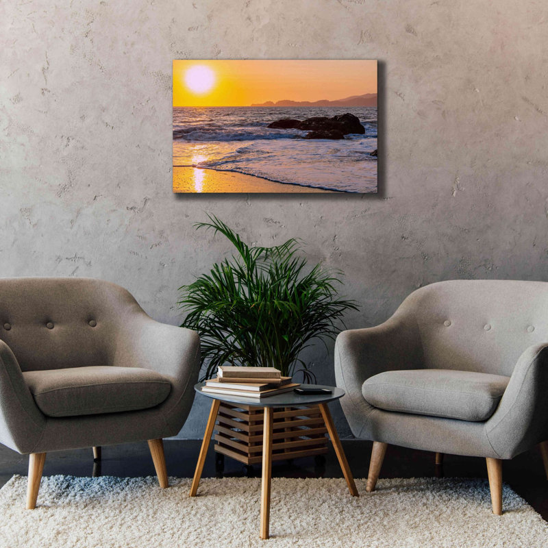 «San Francisco Sunset» par Epic Portfolio, art mural sur toile, H 26 po x l 40 po x P 1,5 po