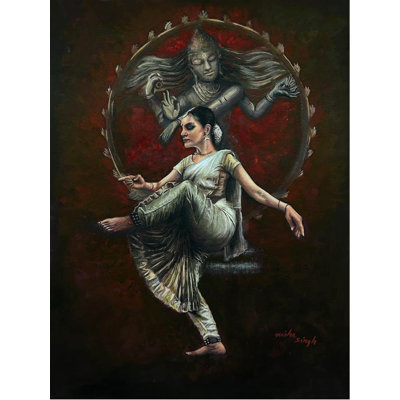 Danse de Nataraja | Peinture acrylique par Nisha Singh | Avec cadre