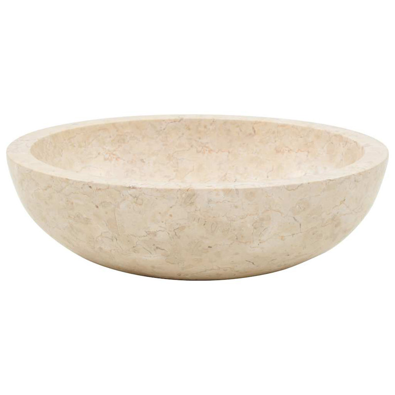 Emeline Marble Countertop Basin, Cream