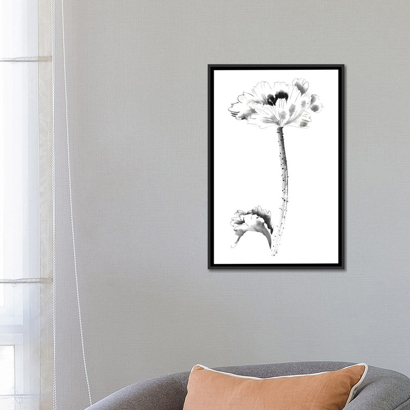 «Ink Poppy», reproduction sur toile, H 26 po x l 18 po x P 1,5 po, Toile tendue, Pas de tapis