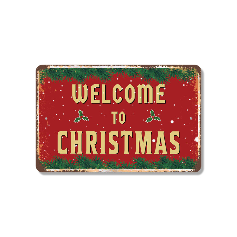 Panneau "Welcome To Christmas" (paquet de 2) 8 po x 12 po