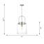 Anders 1 Light Kitchen Pendant In Midnight Black Finish With Clear Shade-897613429