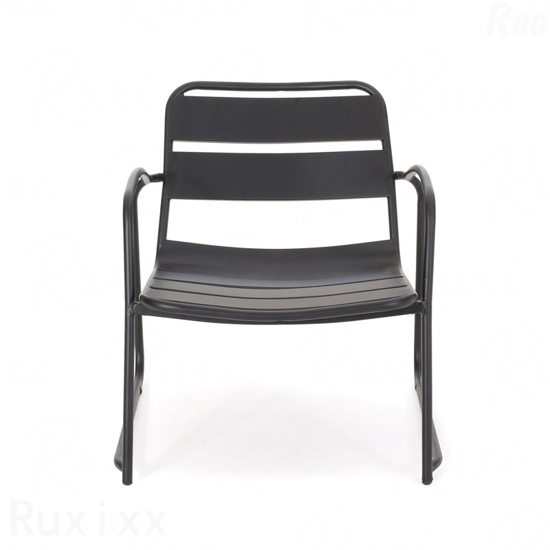 Chaise de patio, Noir mat