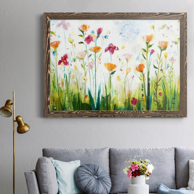 «Look for Sparrows II», reproduction d'art sur toile encadrée, Encadré de bois de noyer, H 27,5 po x l 37,5 po x P 1 po