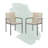 Vicente Metal Outdoor Stacking Dining Armchair