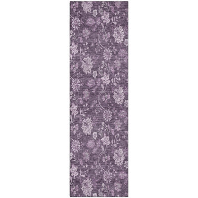 Premium Machine Washable Prisco Plum Rug