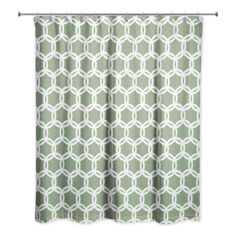 Rideau de douche simple Alondria, Vert
