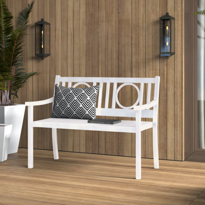 Etchison Steel Garden Bench by Mercury Row