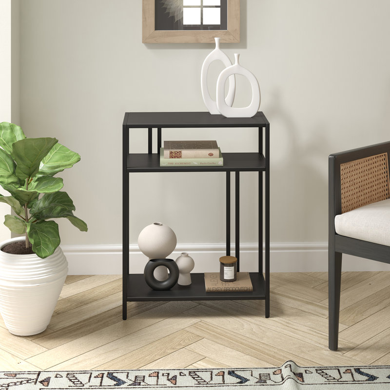 Cortland Unfinished Console Table, Blackened Bronze, 29.5" H x 22" W x 8" D