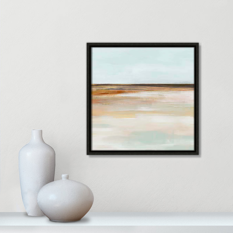 «Coastal Glades II» par Ian C, H 13,5 po x l 13,5 po x P 2 po, Cadre flottant espresso