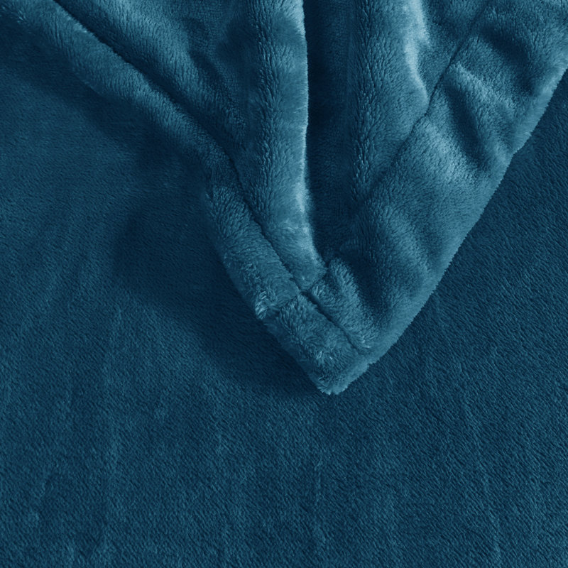 Très grande couverture chauffante bleu sarcelle pelucheuse ultra-douce avec 20 réglages de chaleur, Très grand, Bleu sarcelle